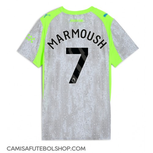 Camisa de time de futebol Manchester City Omar Marmoush #7 Replicas 3º Equipamento Feminina 2025-26 Manga Curta